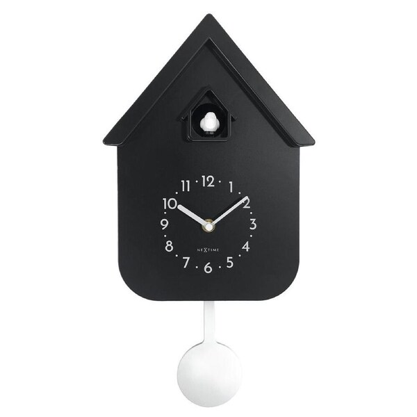 NeXtime Twitter Cuckoo Wall Clock Black Dial 29.5x21.5x8.5cm Plastic Case