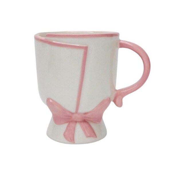 Urban Bow Coffee/Tea Mug Ceramic Water Drinking Cup w/ Handle 12cm Pink