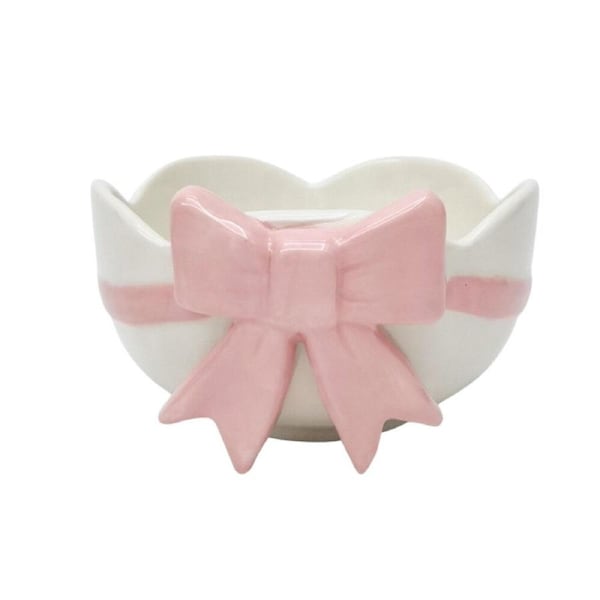 Urban Bow Dinner Soup/Rice Food Serving Noodle Bowl Ceramic 8x15cm Pink