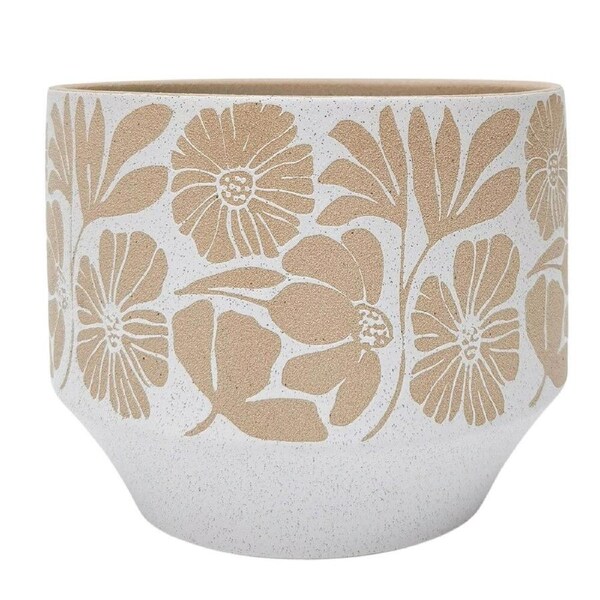 Urban Matisse Stoneware Planter Plant Flower Plant Pot Home Decor 13x17cm White
