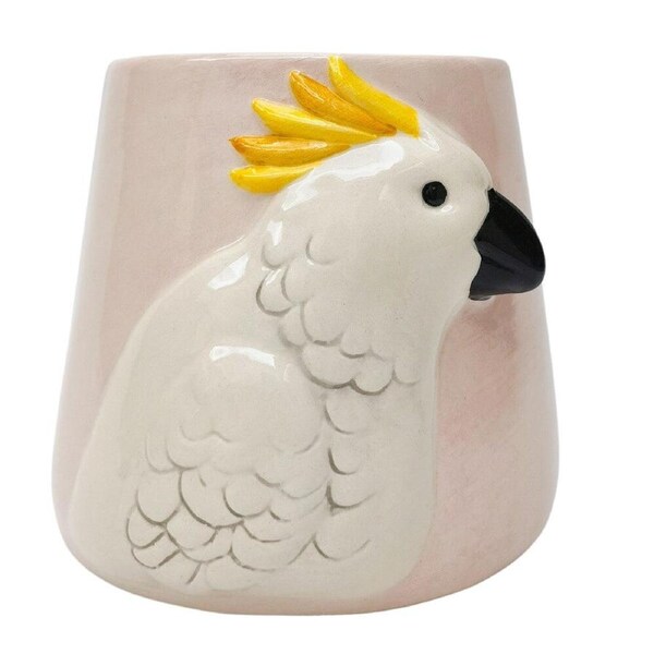Urban Cockatoo Ceramic Planter Plant Flower Plant Pot Home Decor 15cm Assort