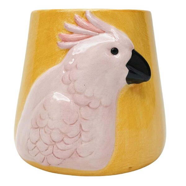 Urban Galah Ceramic Planter Flower/Plant Pot Home Garden Decor 15cm Pink