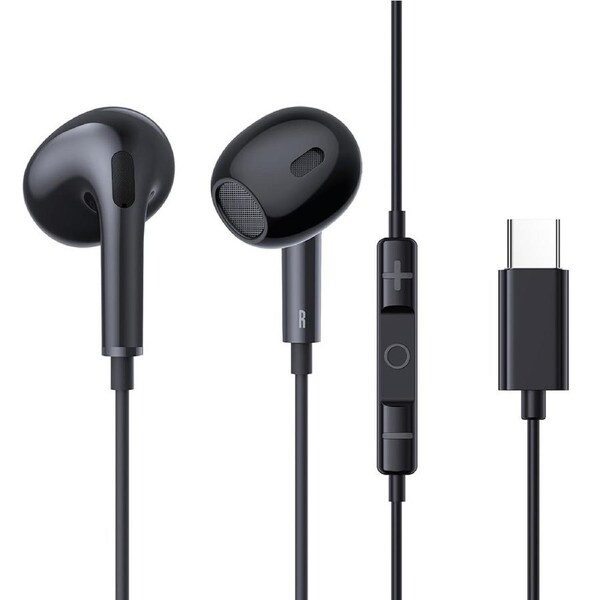 Baseus Encok CZ17 Semi-In-Ear Wired Earphones USB Type-C Earbud Wired w/ Mic Control - Black