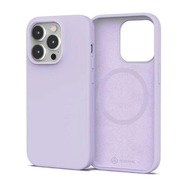REDEFINE Liquid Silicone Case Cover with Magnetic Ring for iPhone 16 Pro Magsafe - Lilac Purple