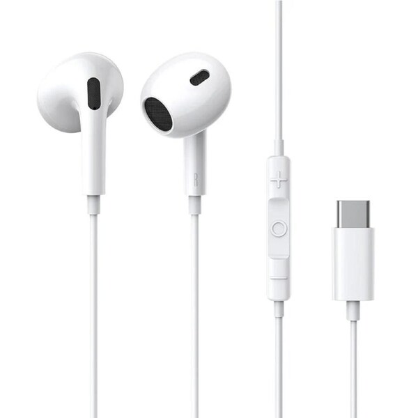 Baseus Encok CZ17 Semi-In-Ear Wired Earphones USB Type-C Earbud Wired w/ Mic Control - White