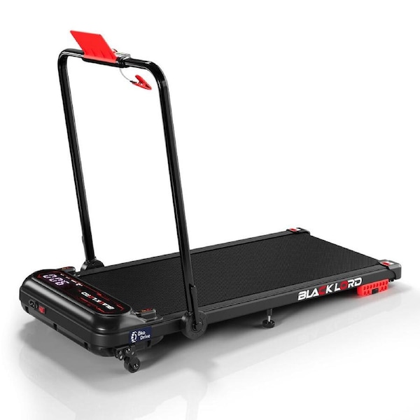 39cm Belt BLACK LORD Treadmill Walking Pad Incline Shock Absorbers Foldable Black