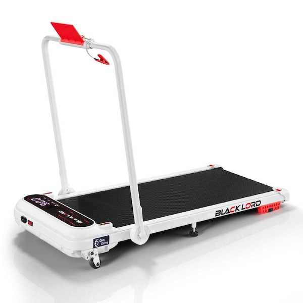 39cm Belt BLACK LORD Treadmill Walking Pad Incline Shock Absorbers Foldable White