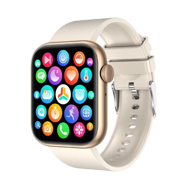 FitSmart Apex 47mm Smartwatch with GPS, Customizable Display And Health Tracking White