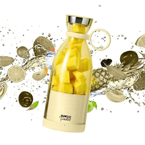 Kitchen Couture Fusion Portable Blender Electric Hand Held Mixer Shaker Maker Lemon