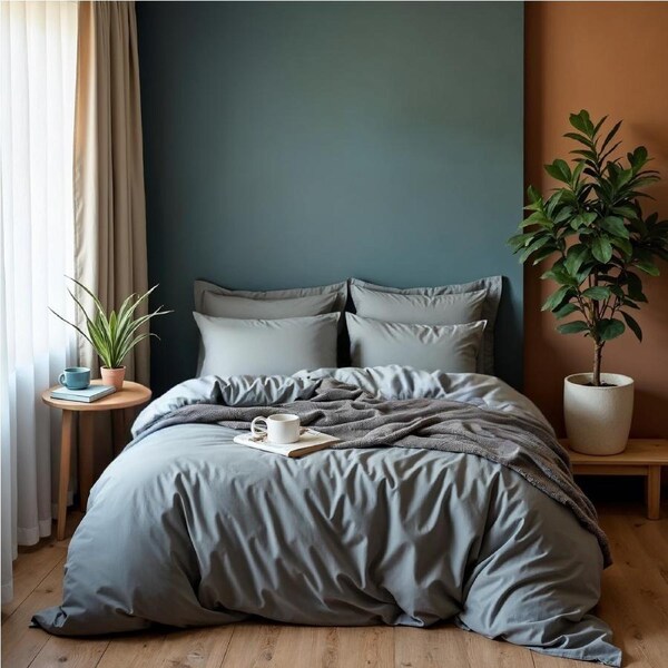 Royal Comfort 1000 Thread Count Cotton Blend Quilt Cover Set Premium Hotel Grade Charcoal King