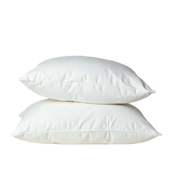 Royal Comfort Duck Down Feather Pillows 1000GSM 100% Cotton Cover Twin Pack White