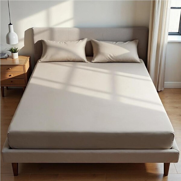 Royal Comfort 1500 Thread Count Cotton Rich Sheet Set 3 Piece Ultra Soft Bedding Stone Double