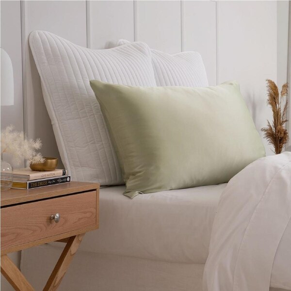 Royal Comfort Pure Silk Pillow Case 100% Mulberry Silk Hypoallergenic Pillowcase Sage Standard