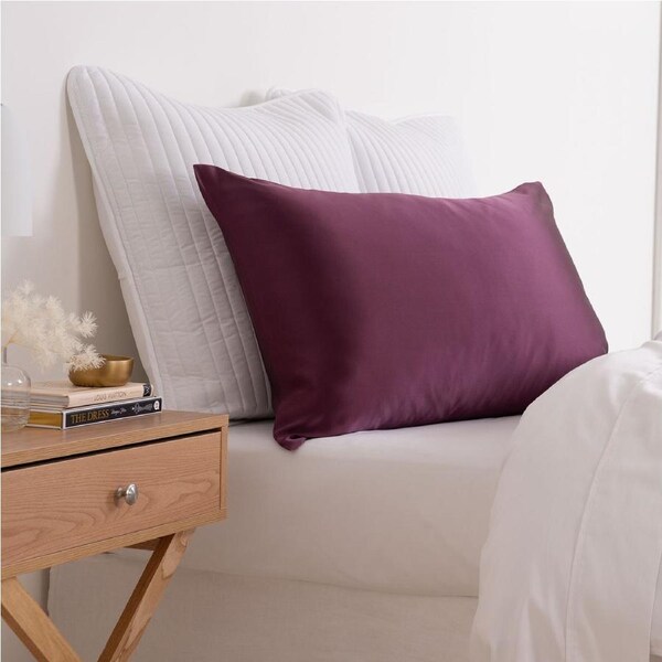 Royal Comfort Pure Silk Pillow Case 100% Mulberry Silk Hypoallergenic Pillowcase Malaga Wine Standard