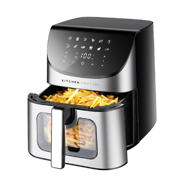 Kitchen Couture 8 Litre Air Fryer Clearview Viewing Window Stainless Steel
