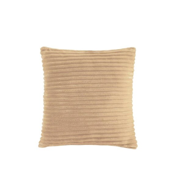 Dreamaker Embossed Teddy Fleece Cushion Natural Fawn 45x45cm