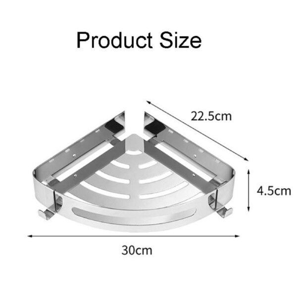 Catzon 2 Pcs Bathroom Corner Shower Shelves No Drilling for Kitchen-A
