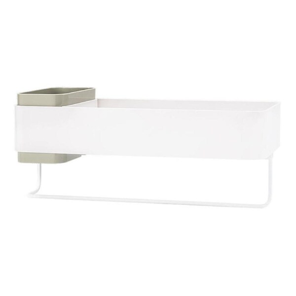 Catzon Wall Mount Shower Caddy with Toothbrush Holder for Bathroom-Green