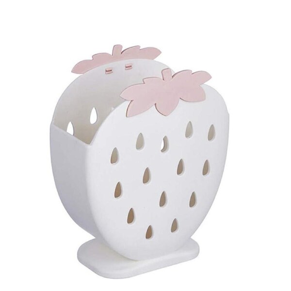 Catzon Strawberry Chopsticks Draining Stand for Storing Spoons Chopsticks-White