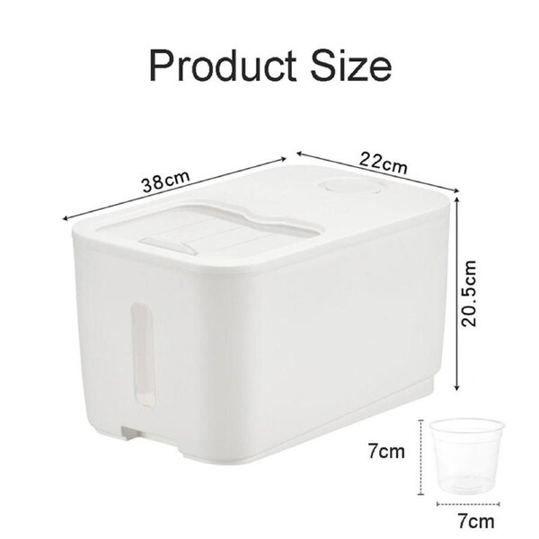 Catzon Large Laundry Pods Container with Slide Lid Holds 10KG OR 240-300 Pods-White