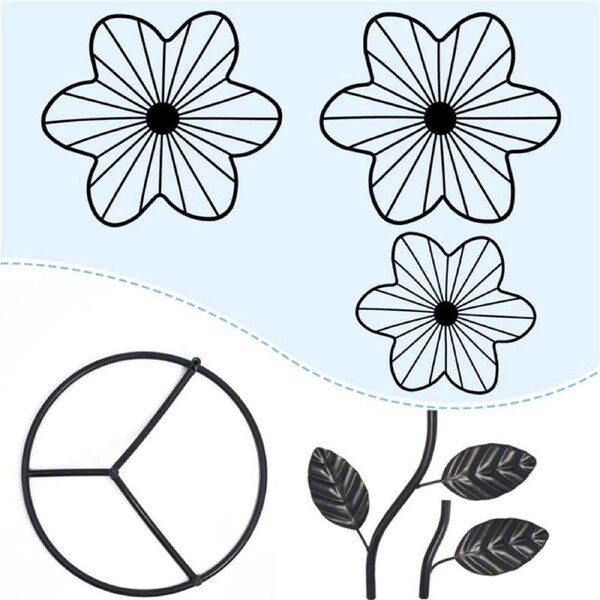 Catzon 3-Tier Fruit Basket Rose-Inspired for Modern Kitchen Decor-Black