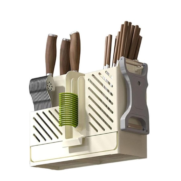 Catzon Draining Chopstick Cage Wall Mounted Utensils Holder for Kitchen