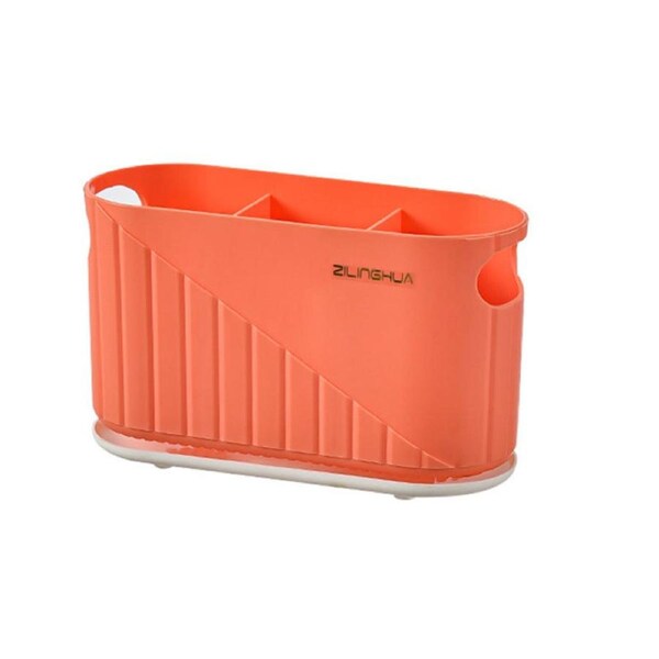 Catzon Kitchen Utensils Holder Multifunctional Draining Chopstick Cage-Orange