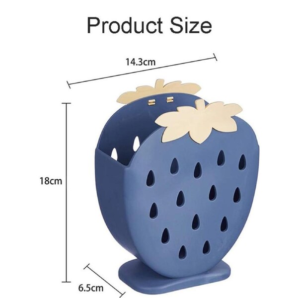 Catzon Strawberry Chopsticks Draining Stand for Storing Spoons Chopsticks-Blue