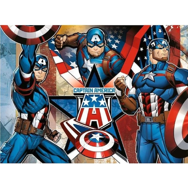 Ravensburger - Marvel Captain America Puzzle 100pc