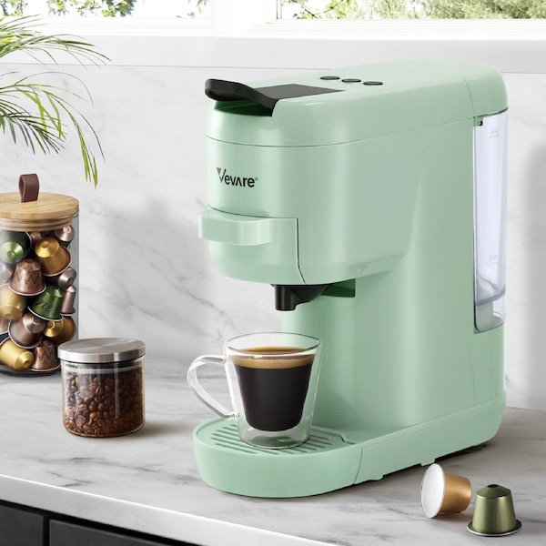 Vevare Capsule Coffee Machine 19 Bars 3in1 Nespresso/Dolce-Gusto Maker Mint