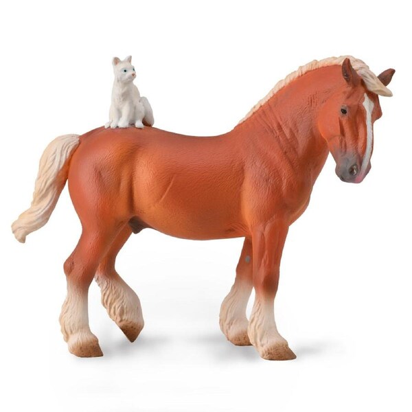 CollectA Horse Country Series - Draft Horse with Cat