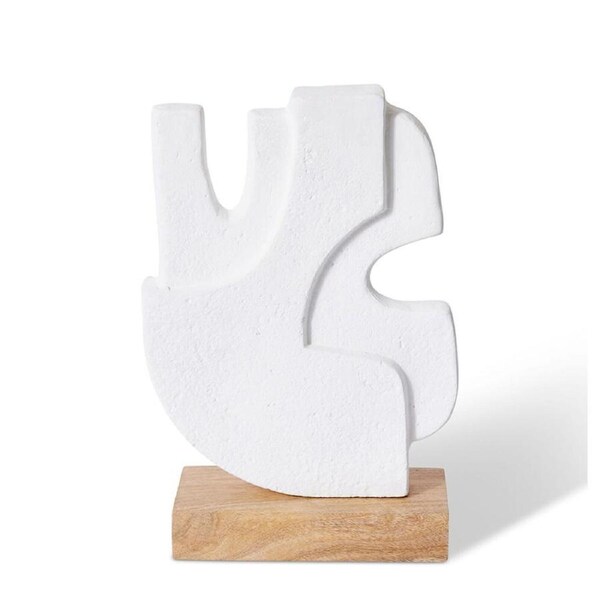 E Style Muzaffar Sculpture Ornament Tabletop Home Decor 34cm White/Natural