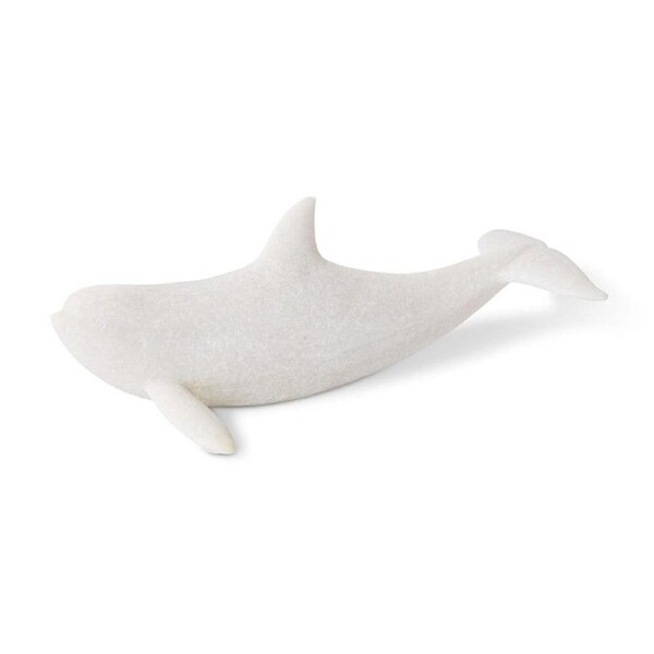 E Style Dolphin Sculpture Figure Ornament Tabletop Home Decor 36cm White