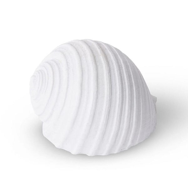 E Style Shell Moon Snail Sculpture Ornament Tabletop Home Decor 11cm White