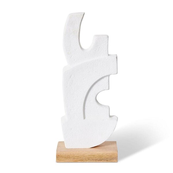 E Style Muzaffar Sculpture Ornament Tabletop Home Decor 48cm White/Natural