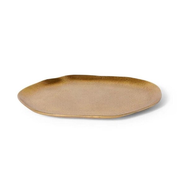 E Style Decor Abelia Decorative Tray Tabletop Home Display 34cm Round Gold