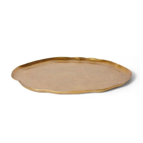 E Style Decor Abelia Decorative Tray Tabletop Home Display 52cm Round Gold