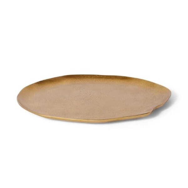 E Style Decor Abelia Decorative Tray Tabletop Home Display 42cm Round Gold