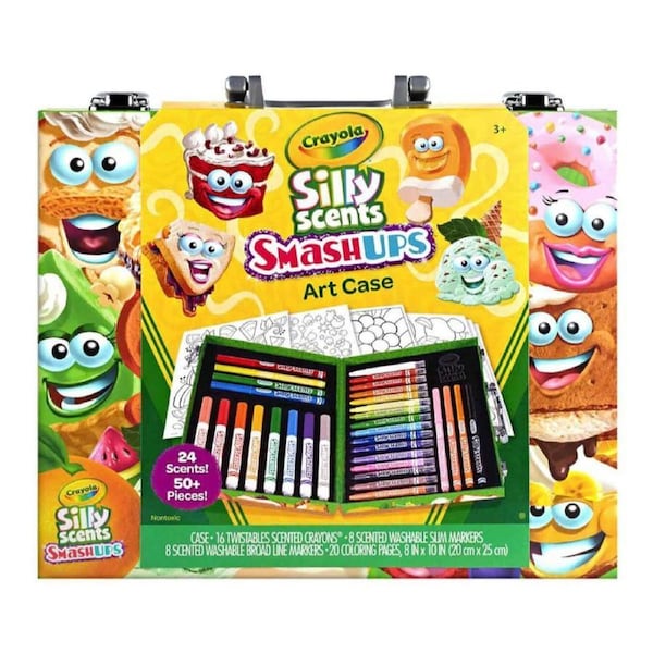 50pc Crayola Silly Scents Smashups Art Case Markers/Crayons/Pages Kids 3y+