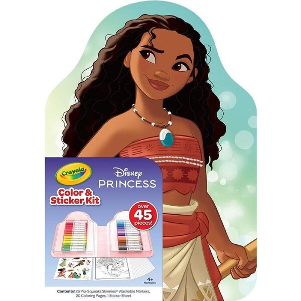 Crayola Color & Sticker Kit Markers/Pages/Stickers Disney Princess Kids 4y+