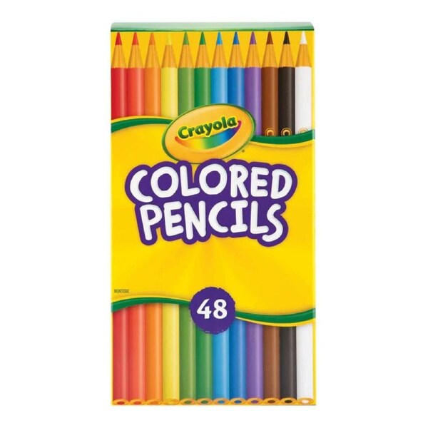 48pc Crayola Coloured Pencils Share Pack Colouring Art & Craft Tools Kids 3y+