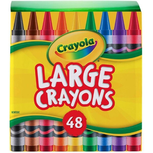 48pc Crayola Large Crayons Share Pack Colouring Art & Craft Tools Kids 3y+