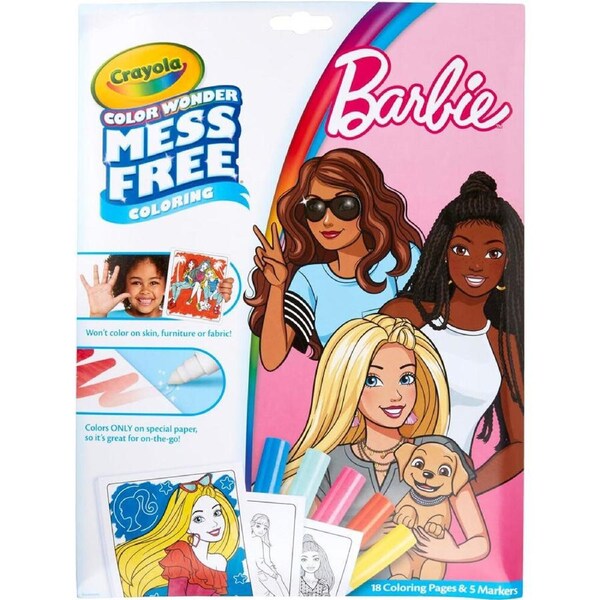 Crayola Color Wonder Mess Free Colouring Pages Craft Kit Barbie Kids 3y+