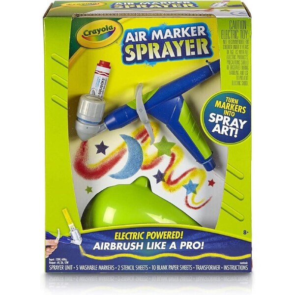 Crayola Mini Marker Airbrush Sprayer w/ Washable Markers Kids/Children 6y+