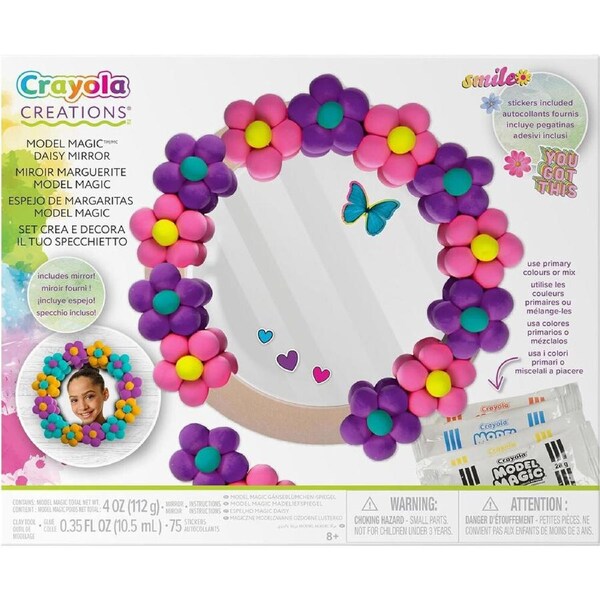 Crayola Creations Model Magic Daisy Mirror DIY Craft Kit Kids/Children 8y+