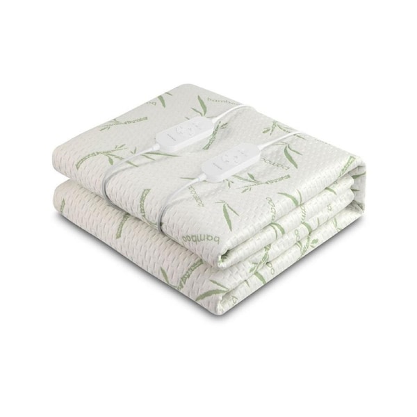 Goldair King Size Platinum Bamboo Electric Blanket w/ Wi-Fi Bedding White