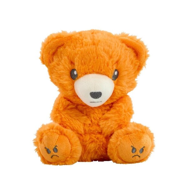 Mood Bears Angry Bear Mini Moods Emotion Plush Toy 12x16cm Orange Kids 3y+