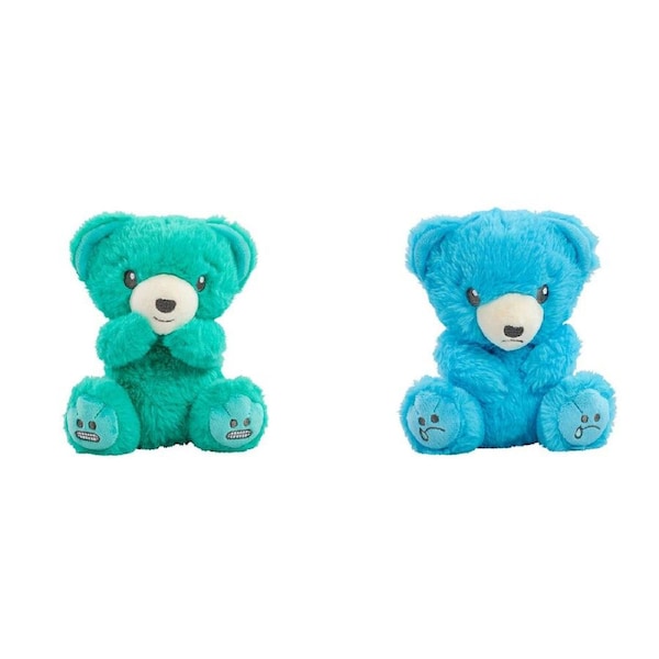 2pc Mood Bears Nervous Bear and Sad Bear Mini Moods Plush Toy Combo Set 3y+