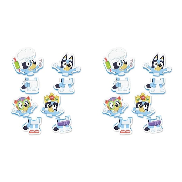 2x 8pc Tomy Toomies Bluey Foam Bath Toy Puzzle 22.5x16.5cm Baby/Toddler 18m+