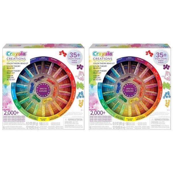 2PK Crayola Creations Color Theory Bead Set DIY Jewelry Making Craft Kit 8y+